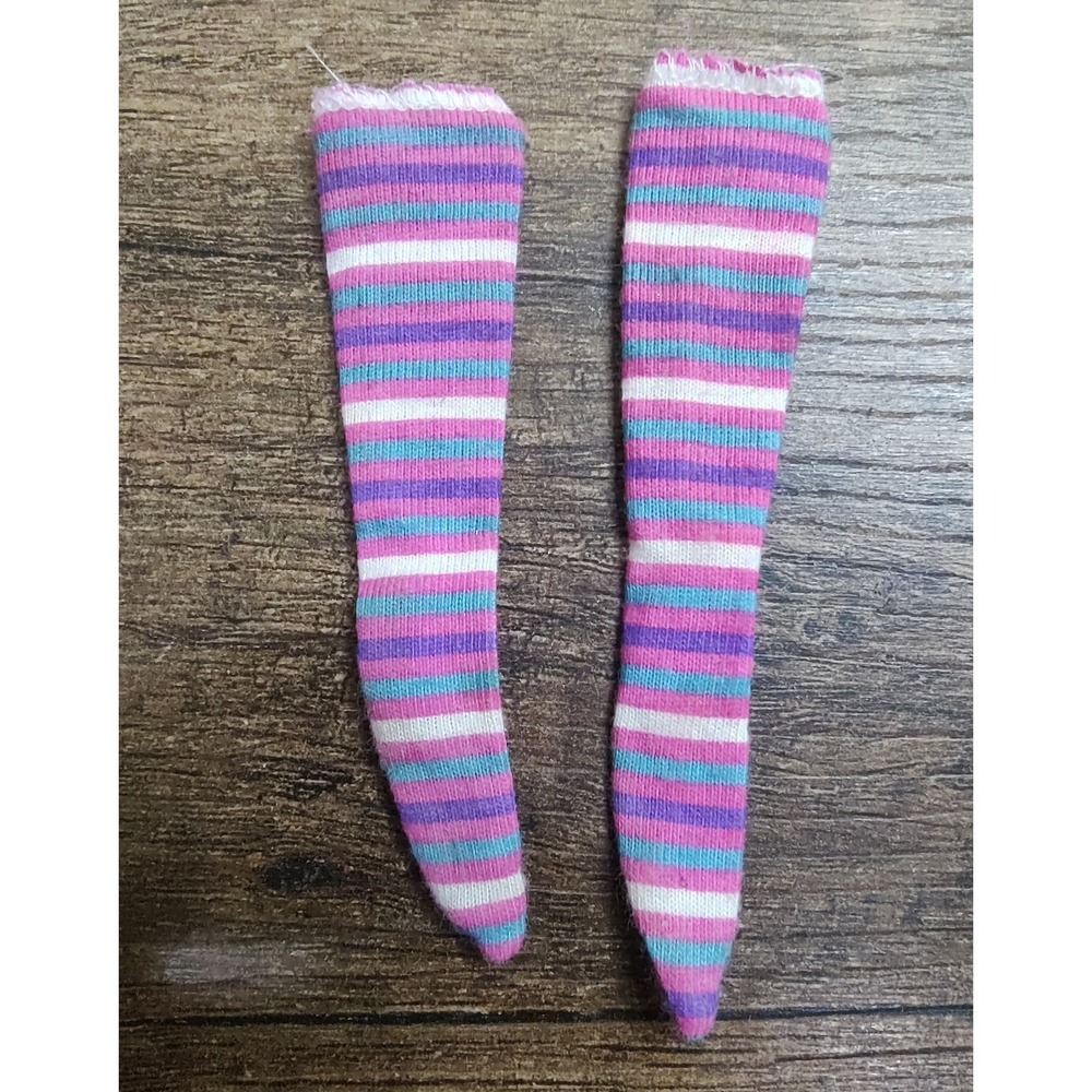 1 Pair 1/6 Doll Stripe Socks DIY Doll's Clothes Accessories Dollhouse Decoration